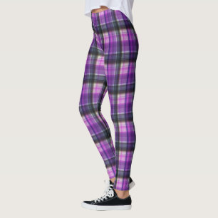 Purple Checked Tartan, Leggings