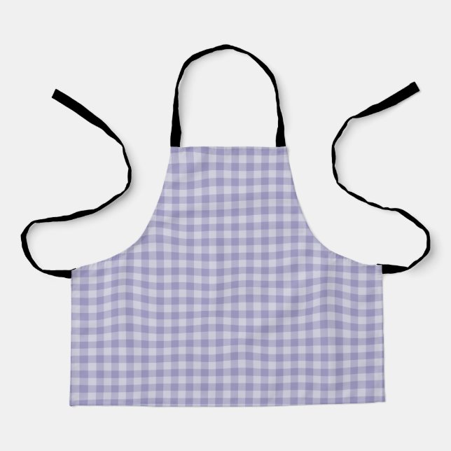 Purple Checkerboard Pattern Apron (Front)