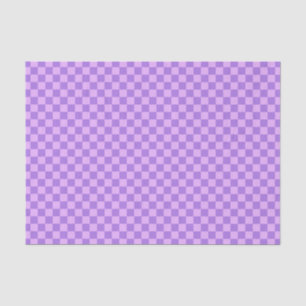 Purple Checkerboard Pattern Tissue Paper