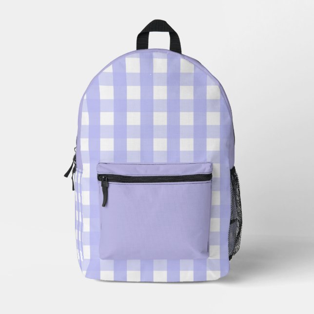 Purple checkprint Cut Sew Bag (Front)