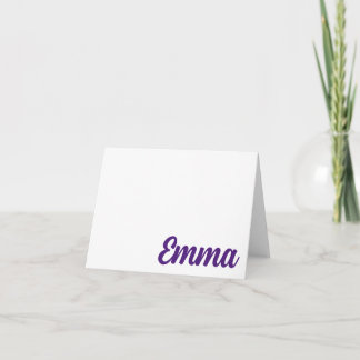 PURPLE CHEER Ft. Worth, TX  Personalized Note Card