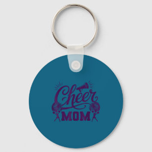 Purple cheer mom tee for men women vintage keychain
