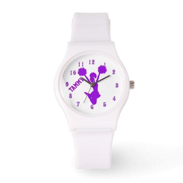 Purple Cheerleader Custom Watch (Front)