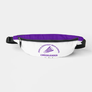 Purple Cheerleader Personalized High School Fanny Pack