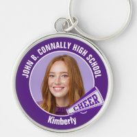 Purple Cheerleader Photo High School Spirit