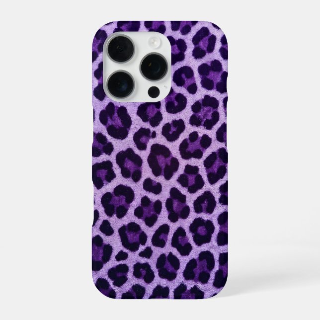 purple cheetah iPhone 16 Pro Max Case (Back)
