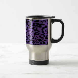purple cheetah travel mug