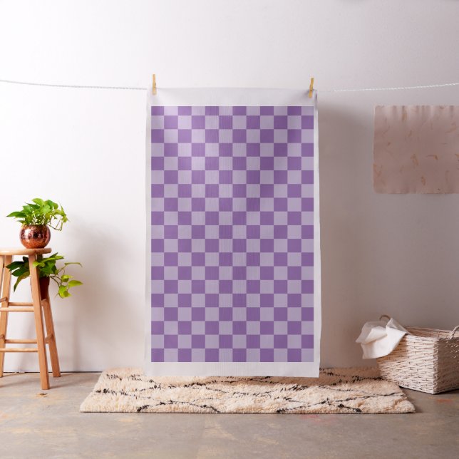 Purple Chequerboard Fabric (In Situ)