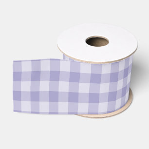Purple Chequerboard Pattern Grosgrain Ribbon