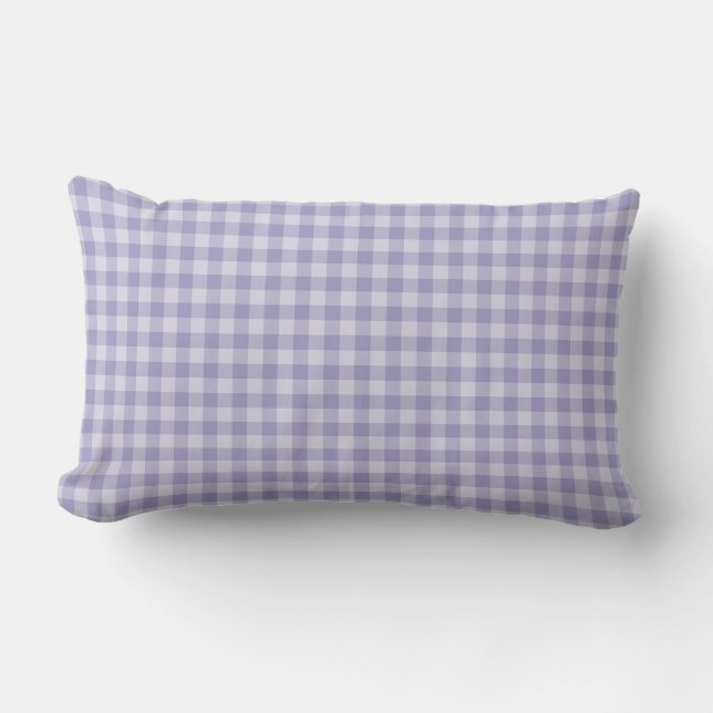 Purple Chequerboard Pattern Lumbar Pillow (Front)
