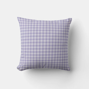 Purple Chequerboard Pattern Throw Pillow