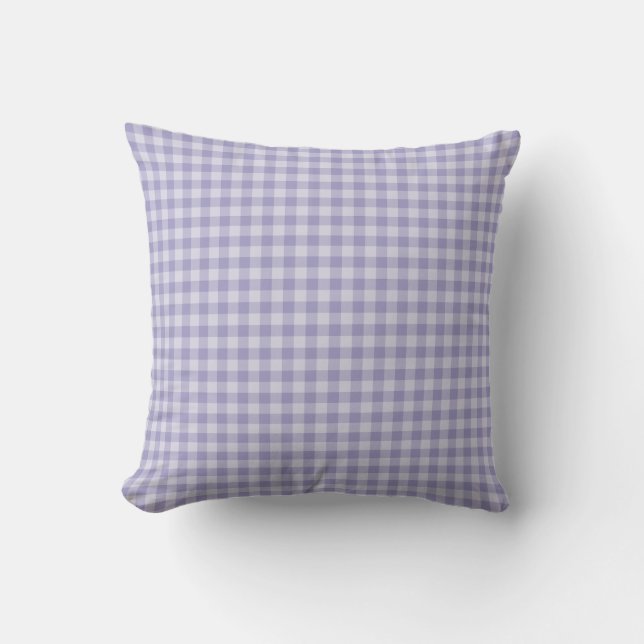 Purple Chequerboard Pattern Throw Pillow (Front)