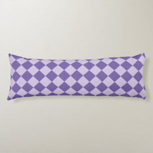 Purple Chequered Diamond Pattern Body Pillow