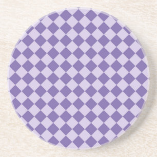 Purple Chequered Diamond Pattern Coaster