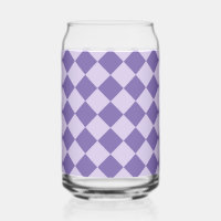 Purple Chequered Diamond Pattern Glass