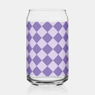 Purple Chequered Diamond Pattern Glass