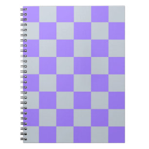 Purple Chequered Gingham Pattern Notebook