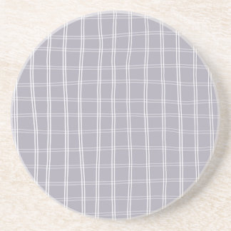 Purple chequered sandstone coaster