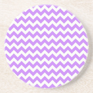 Purple Chevron and Zig Zag Coaster