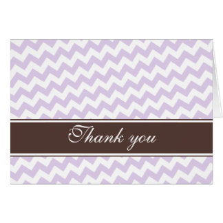 Purple Chevron Brown Stripe personnalisée Cartes d