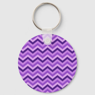 Purple Chevron Keychain