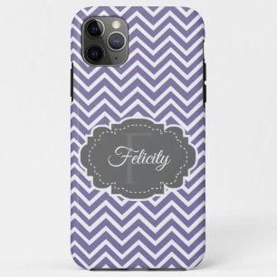 Purple Chevron Personalized iPhone 11 Pro Max Case
