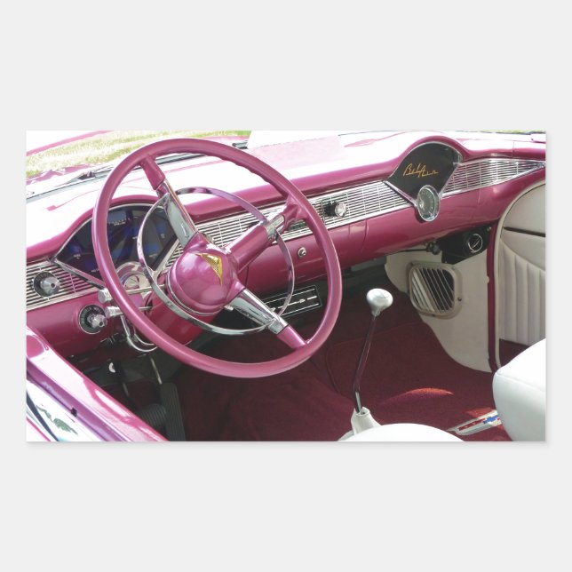 Purple Chevy Bel Air Sticker (Front)