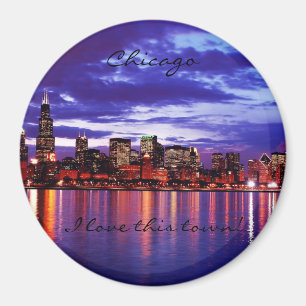 Purple CHicago Magnet