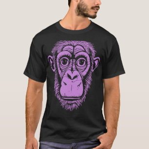 Purple Chimpanzee Ape Not Monkey  Cute Chimp T-Shirt