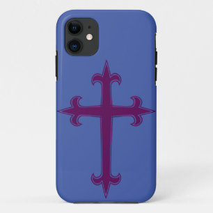 Purple Christian Cross iPhone 11 Case