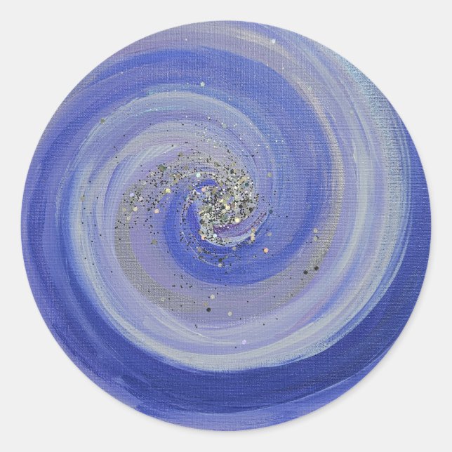 Purple Christian Sticker Abstract Christian Art  (Front)