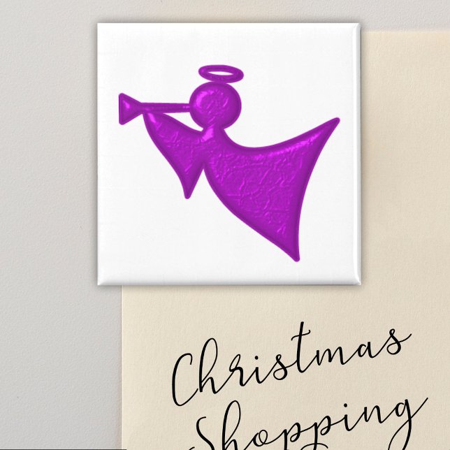 Purple Christmas Angel Magnet (Creator Uploaded)