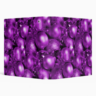 Purple Christmas Baubles Binder