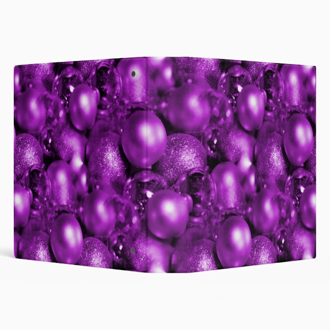 Purple Christmas Baubles Binder (Background)