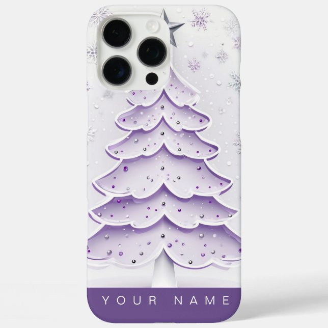 Purple Christmas Case-Mate iPhone Case (Back)