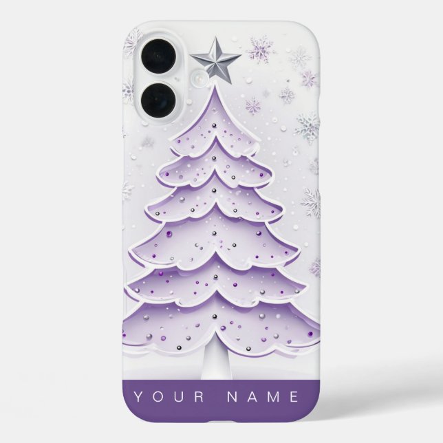 Purple Christmas Case-Mate iPhone Case (Back)