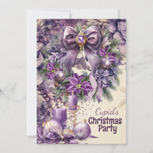 Purple Christmas Holiday Party Invitation