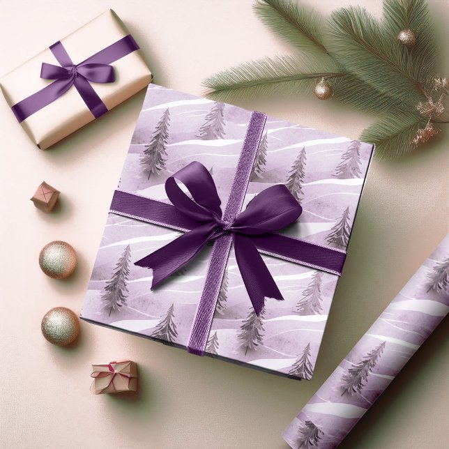 Purple Christmas Pattern#10 ID1009 Wrapping Paper (Creator Uploaded)