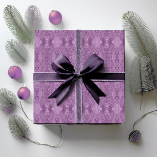 Purple Christmas Pattern#32 ID1009 Wrapping Paper
