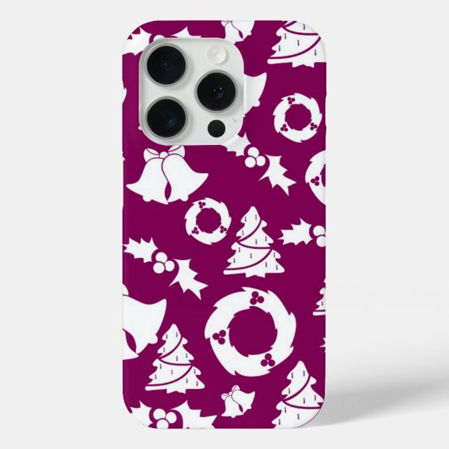 Purple Christmas Pattern Case-Mate iPhone Case (Back)