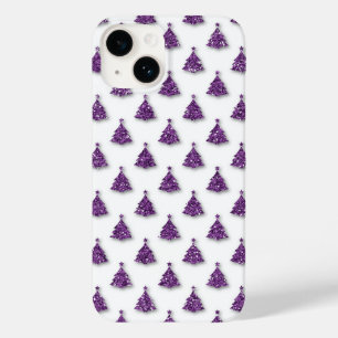 Purple Christmas Pattern Case-Mate iPhone 14 Case