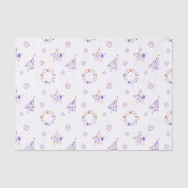 Purple Christmas Tissue Paper (Front)
