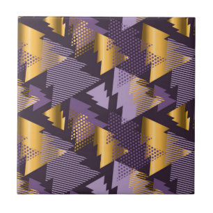 purple christmas trees tile