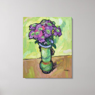 'Purple Chrysanthemums' Canvas Print