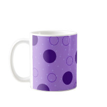 Purple Circles And Dots Patterned 