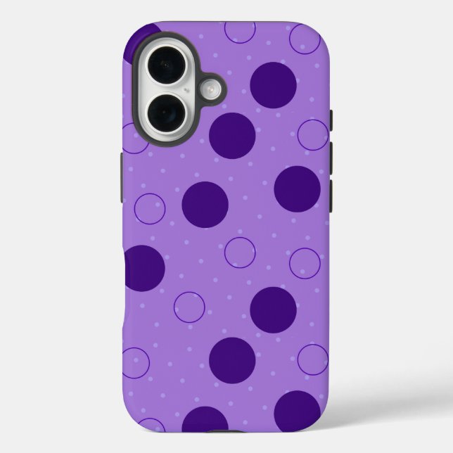 Purple Circles Patterned  Case-Mate iPhone Case (Back)