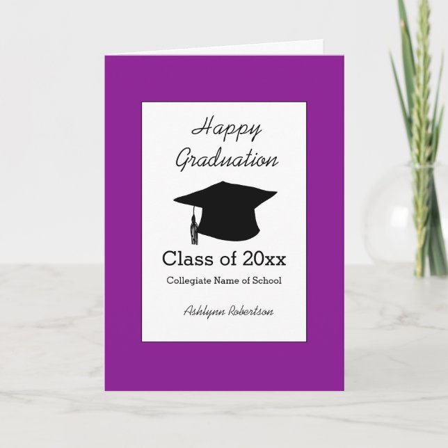 Purple Class of 2025 Graduation Card (Front)