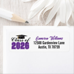 Purple Class of 2026 Graduation Return Address