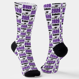 Purple Class of 2026 Graduation Socks