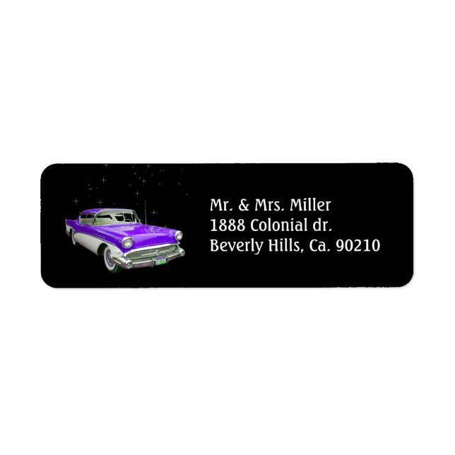 Purple Classic Muscle Voiture Anniversaire Bash (Devant)